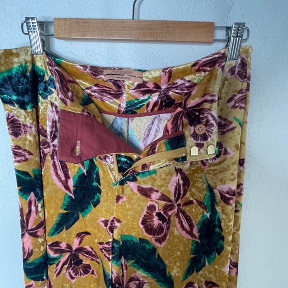 Scotch & Soda Maison Scotch Aloha Hula Velour Wide Leg Pants Sz M Multicolor - Picture 10 of 15